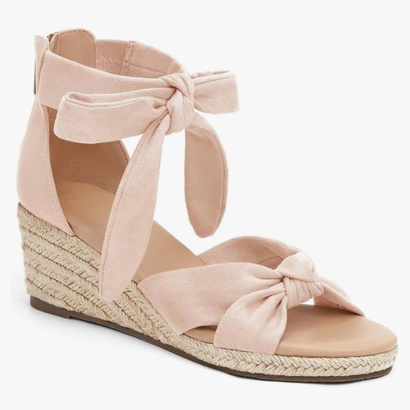 Women’s Pink Bow Espadrilles - Picture 1 of 6